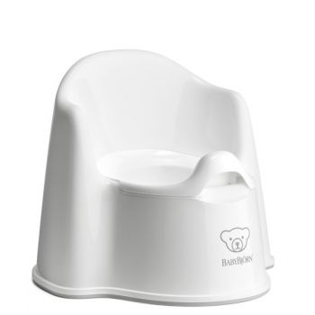 Olita cu protectie spate Potty Chair BabyBjorn white de firma originala