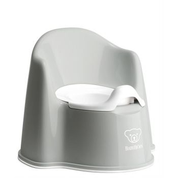 Olita cu protectie spate Potty Chair Grey  White
