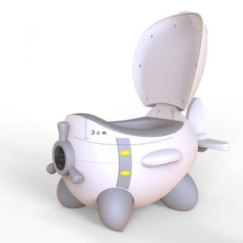 Olita educationala pentru copii Little Mom Airplane Grey