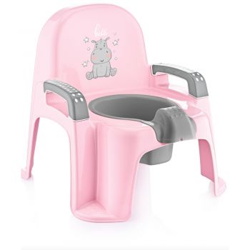 Olita scaunel pentru copii BabyJem Hippo pink de firma originala
