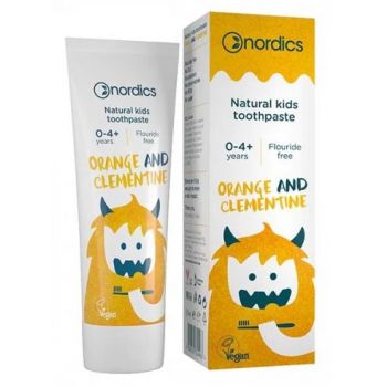 Pasta de dinti naturala pentru copii cu portocale si clementine 50ml Nordics