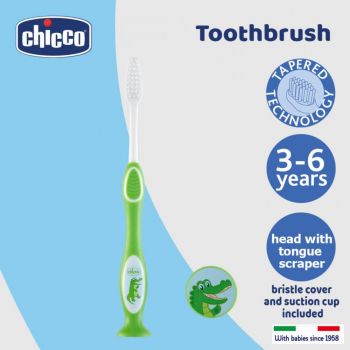 Periuta pentru dinti de lapte Chicco 3-6 ani verde de firma originala