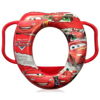 Reductor moale pentru toaleta cu manere Disney Cars Red