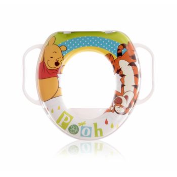 Reductor moale pentru toaleta cu manere Disney Winnie the Pooh White de firma originala