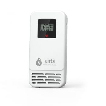 Senzor pentru temperatura si umiditate afisaj LCD alb AirBi BI1010