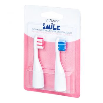 Set 2 rezerve periuta de dinti Vitammy Smile albastru-roz la reducere