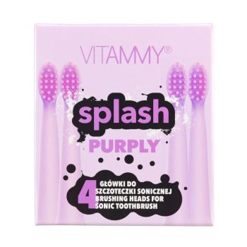 Set 4 rezerve periuta de dinti Vitammy Splash TH1811-4 Purply violet la reducere