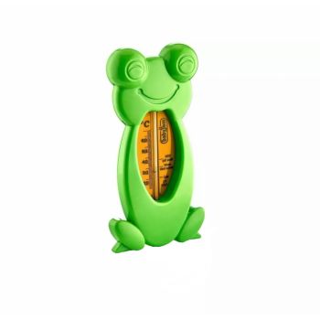 Termometru de baie si camera BabyJem Frog Green la reducere