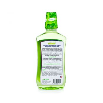 Apa de gura cicatrizanta cu xylitol Spry fara alcool aroma herbal mint 473 ml