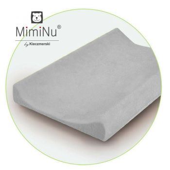 Husa universala pentru saltea de infasat cu elastic din jersey Gray MimiNu