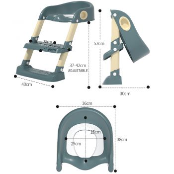 Reductor pliabil de toaleta Little Mom Potty Seat Green de firma originala