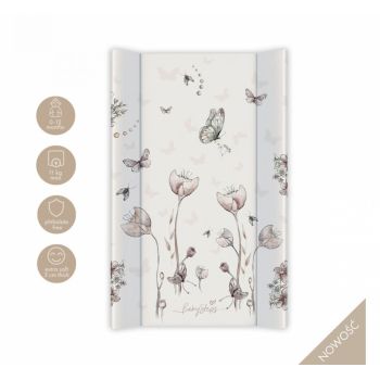 Saltea de infasat cu spate intarit si margini de protectie 50x80 cm Nature