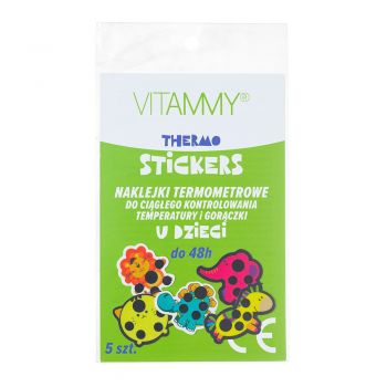 Set 5 autocolante depistare febra Vitammy Thermo copii cristale lichide multicolor la reducere