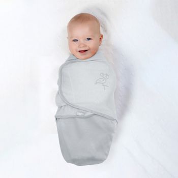 Sistem de infasare din bumbac 0-3 luni BabyJem Swaddle Gri