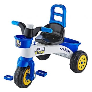 Tricicleta pentru copii cu claxon Police in cutie la reducere