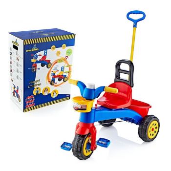 Tricicleta pentru copii cu claxon si control parental Sweet Red in cutie la reducere