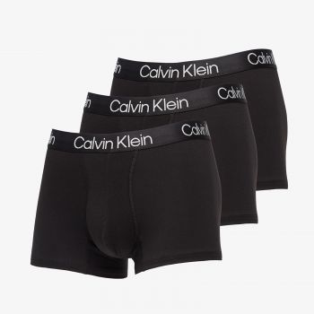 Calvin Klein Structure Cotton Trunk 3-Pack Black la reducere