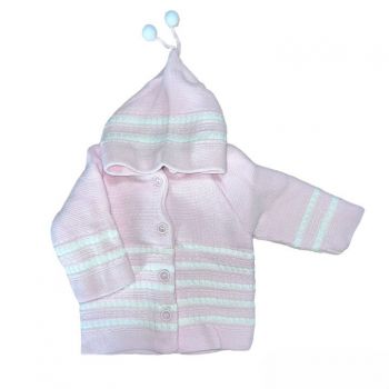 Cardigan Tricotat, Pentru Copii, Roz, 1 an