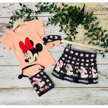 Compleu 4 piese Minnie Mouse pentru Fetite, Coray, 4-8 ani