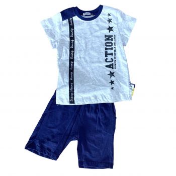 Compleu Action pentru baietei, 100% Bumbac Gri, 3-6 ani Compleu Action pentru baietei, 100% Bumbac Gri, 3-6 ani