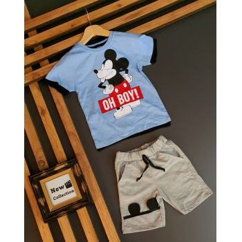 Compleu Albastru, Oh Boy, 100% Bumbac, Pentru Baietei, 2-5 ani Compleu Albastru, Oh Boy, 100% Bumbac, Pentru Baietei, 2-5 ani
