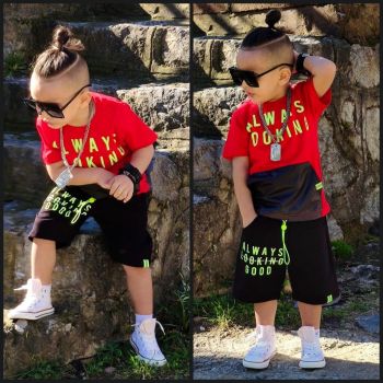 Compleu Always Looking pentru baieti, 100% Bumbac Rosu, 4-10 ani Compleu Always Looking pentru baieti, 100% Bumbac Rosu, 4-10 ani