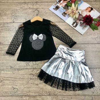 Compleu Fustita Minnie Mouse, 2-4 ani Compleu Fustita Minnie Mouse, 2-4 ani