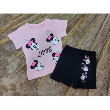 Compleu Minnie Love pentru fetite, 100% Bumbac, 1-4 ani Compleu Minnie Love pentru fetite, 100% Bumbac, 1-4 ani
