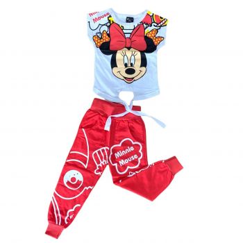 Compleu pentru fetite Mickey Mouse, 100% Bumbac Roz, 3-8 ani