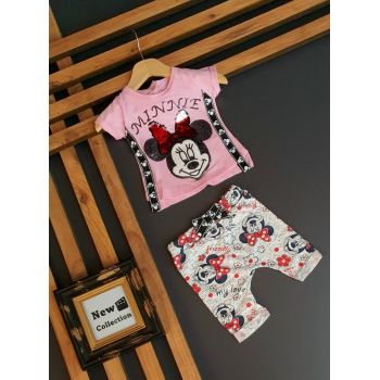 Compleu Roz, Minnie cu Paiete, Pentru Fetite, 9-24 luni Compleu Roz, Minnie cu Paiete, Pentru Fetite, 9-24 luni