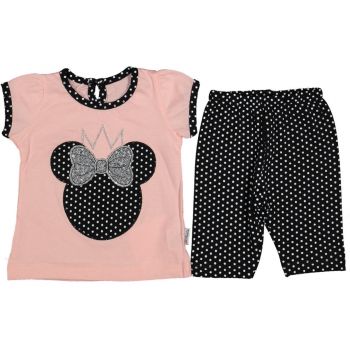 Compleu tricou si pantalon pentru copii, Minnie, roz, 9-24 luni