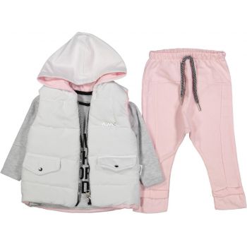 Compleu vesta Hippie, bluza si pantalon, roz, 6-18 luni Compleu vesta Hippie, bluza si pantalon, roz, 6-18 luni