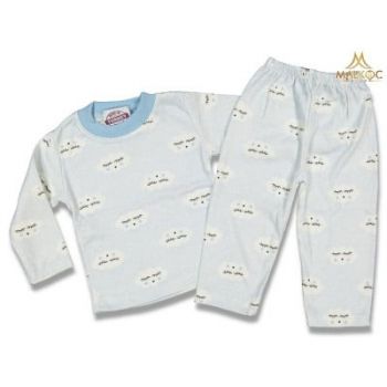Pijama Norisori, Pentru Baietei, 100% Bumbac, Albastru, 1-3 ani