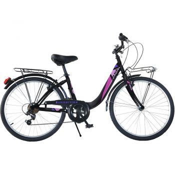 Bicicleta Dino Bikes 24' City Summertime negru la reducere