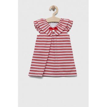 Birba&Trybeyond rochie din bumbac pentru bebeluși culoarea rosu, mini, evazati ieftina