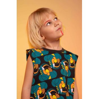 Coccodrillo top din bumbac pentru copii culoarea verde, modelator