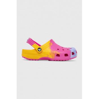 Crocs slapi copii CLASSIC OMBRE CLOG culoarea violet ieftini