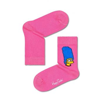 Happy Socks sosete copii Marge culoarea roz