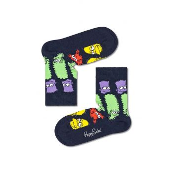 Happy Socks sosete copii Rainbow Family culoarea negru