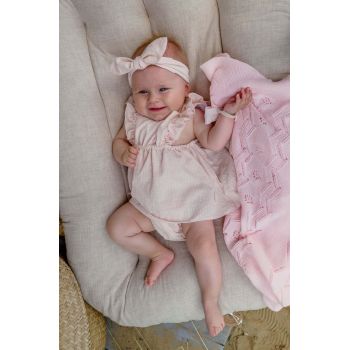 Jamiks rochie din bumbac pentru bebeluși culoarea portocaliu, mini, evazati