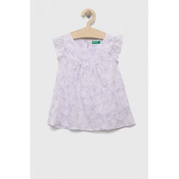 United Colors of Benetton bluza de in pentru copii culoarea violet, modelator