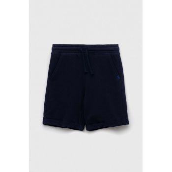 United Colors of Benetton pantaloni scurți din bumbac pentru copii culoarea albastru marin, talie reglabila de firma originali