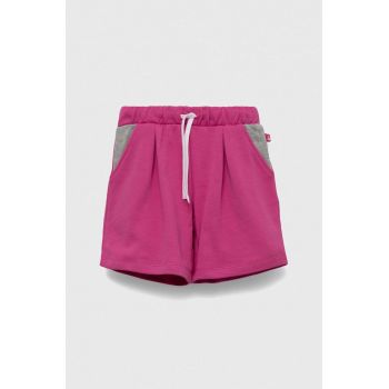 United Colors of Benetton pantaloni scurți din bumbac pentru copii culoarea violet, modelator, talie reglabila de firma originali