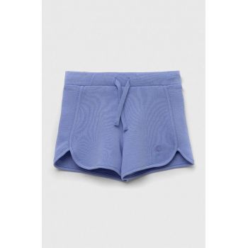 United Colors of Benetton pantaloni scurți din bumbac pentru copii culoarea violet, neted, talie reglabila