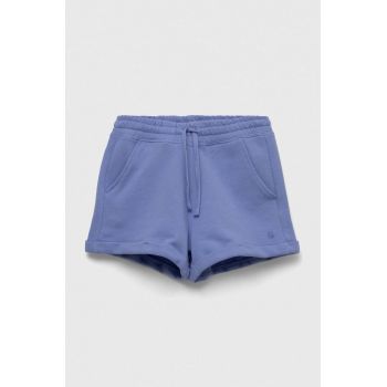 United Colors of Benetton pantaloni scurți din bumbac pentru copii culoarea violet, neted, talie reglabila de firma originali