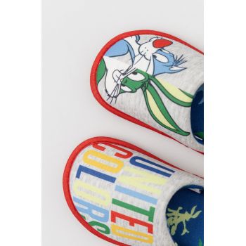 United Colors of Benetton papuci copii x Looney Tunes culoarea gri ieftini