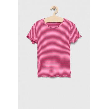 United Colors of Benetton tricou copii culoarea violet