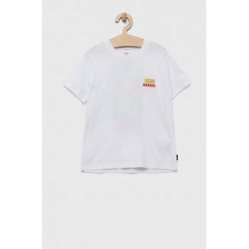 Vans tricou de bumbac pentru copii x Haribo culoarea alb, cu imprimeu