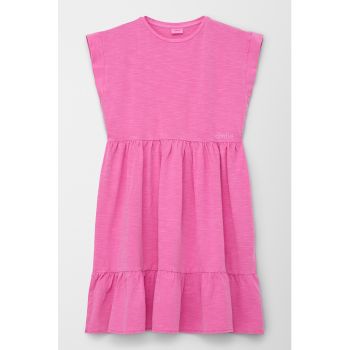 Rochie din bumbac cu model stratificat