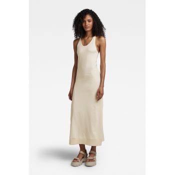 Rochie de bumbac organic cu slit lateral